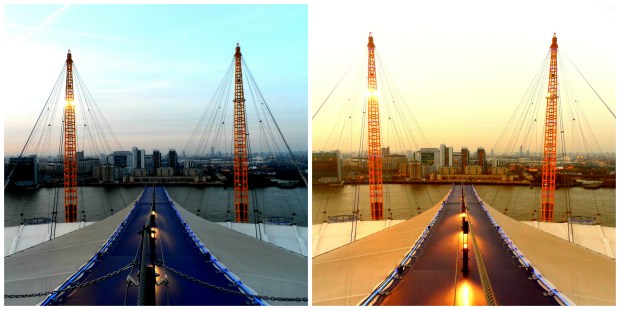 The walkway looking like it just drops off at the end