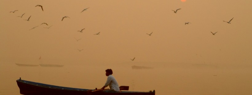 Sunrise at River Ganes Varanasi India
