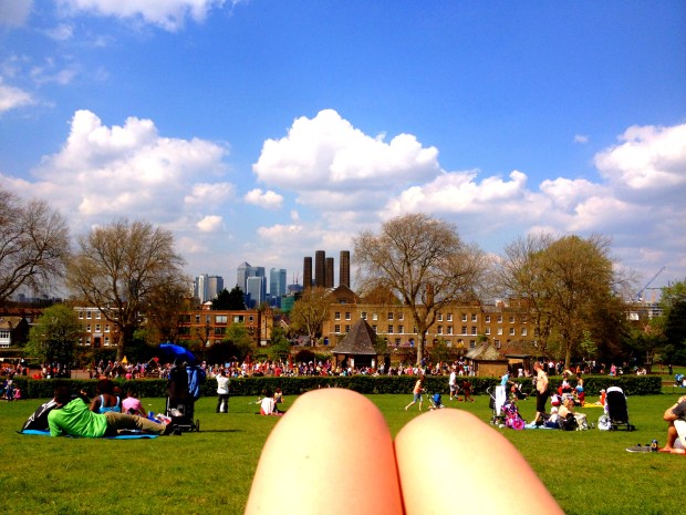 Chilling in the sunshine in Greenwich Park