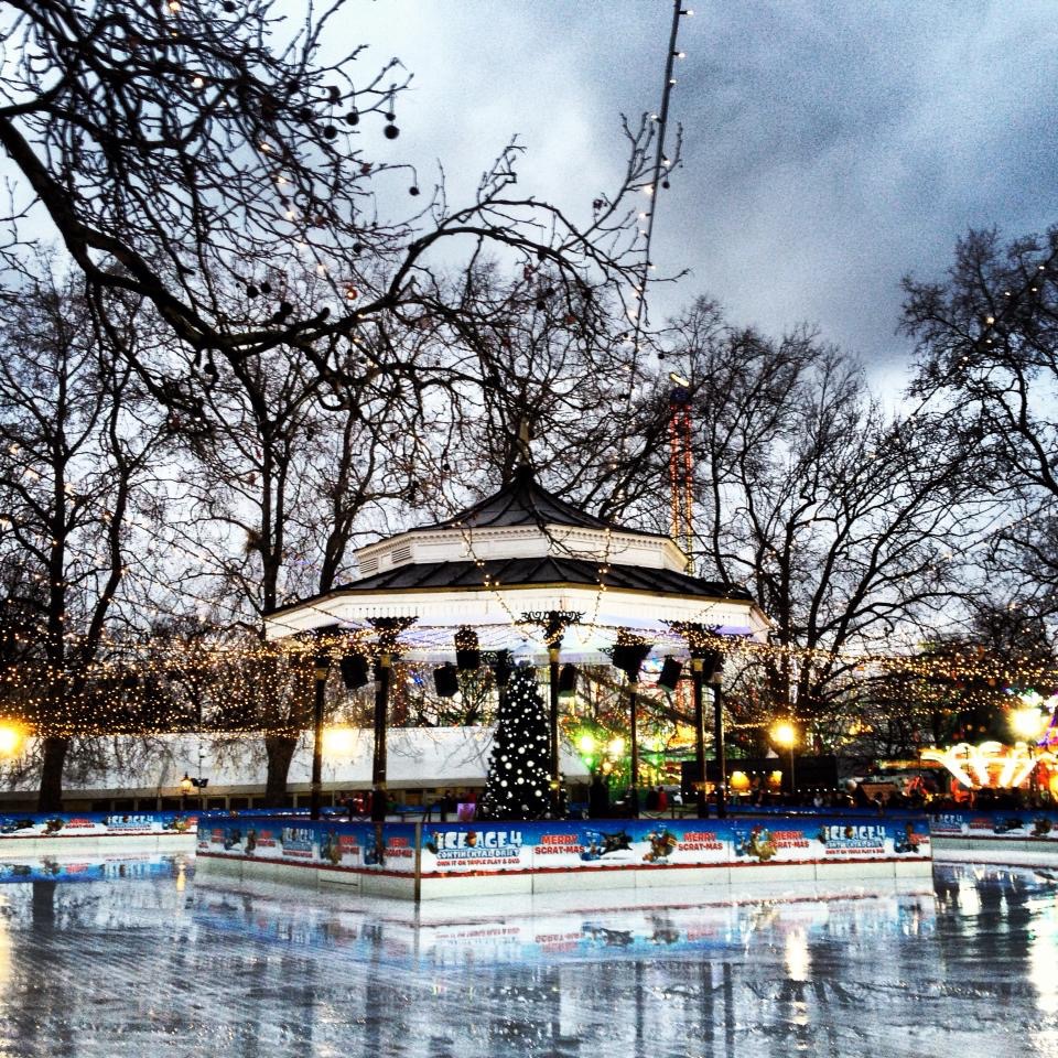 Ice skating at Winter Wonderland London
