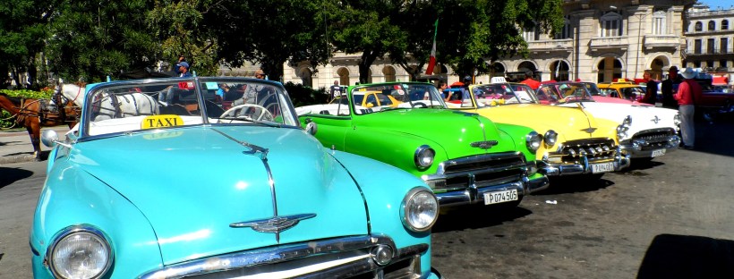 Vintage cars Parque Central Havana Cuba
