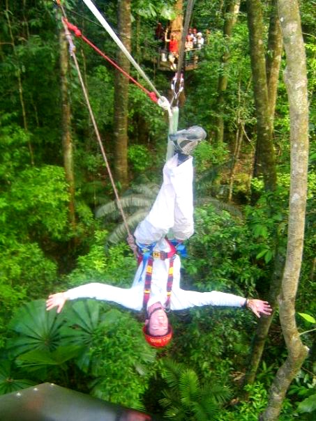 Zip lining in Cape Tribulation