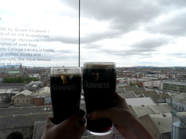 Drinking Guinness in the Gravity Bar