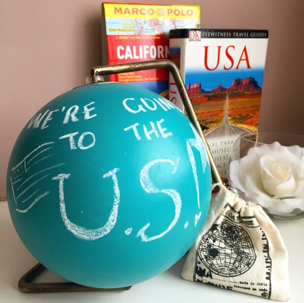 Travel blogger planning a trip